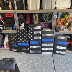 Thin blue line canvass.