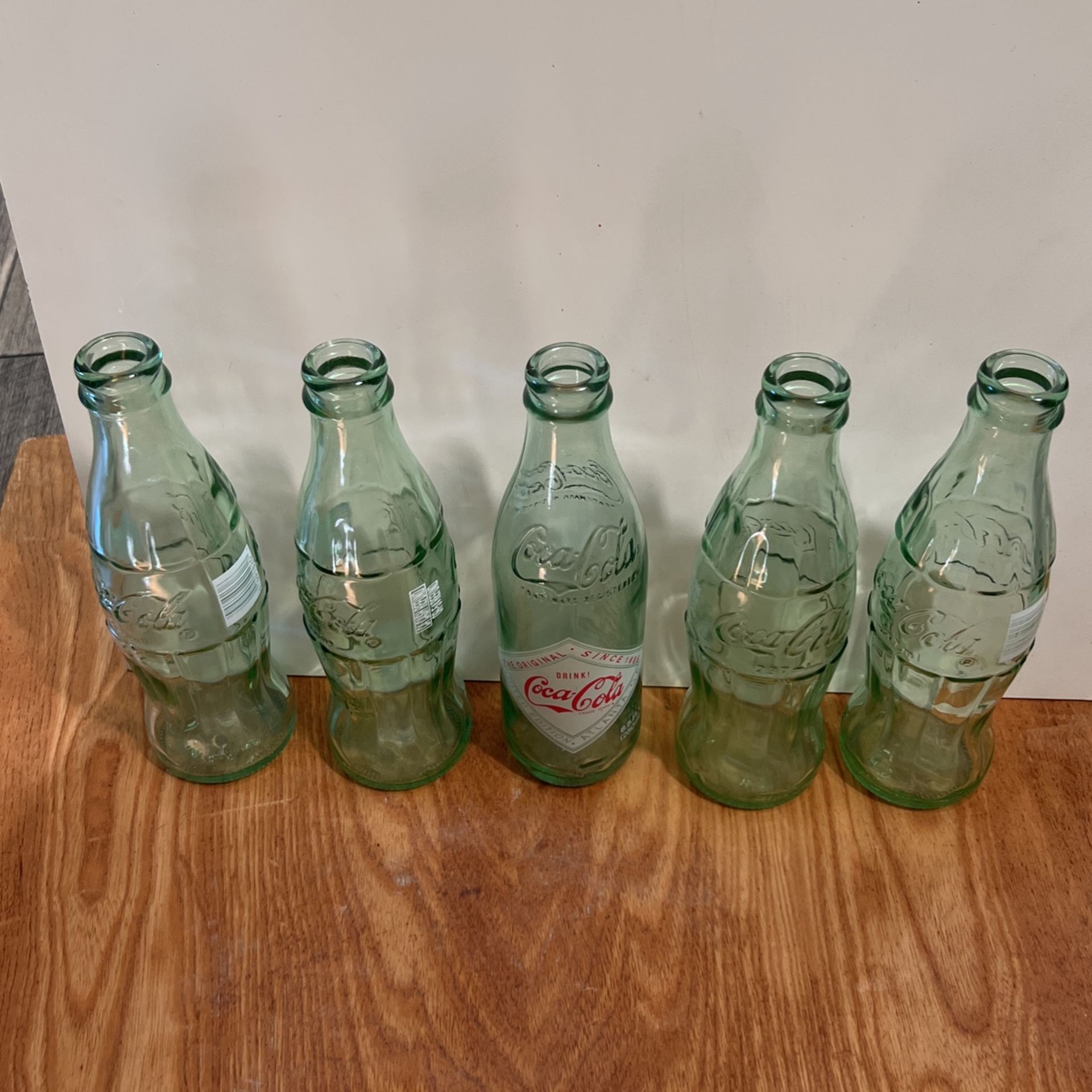 Set Of 5 Coca Cola Bottles