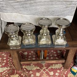 Pottery Barn Mercury Glass Candle Holders