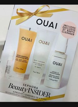 OUAI Hair| Body Care/4 Piece Kit | Detox Shampoo, Leave In Conditioner, Body Cleanser, Melrose Place Eau De Parfum  Great for travel/holiday!!!