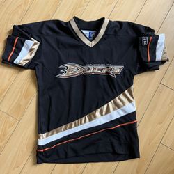 NHL Anaheim Ducks Hockey Jersey Youth L/XL Black Blank NO NAME CCM