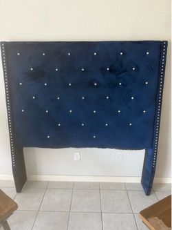 Blue Queen Headboard