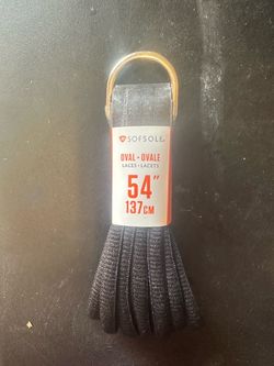 Sof Sole Oval Shoelaces 54 Inch Black