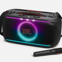 JBL PARTYBOX ON THE GO 2 ES: Bluetooth Speaker with Two Mics Wireless Shoulder Strap