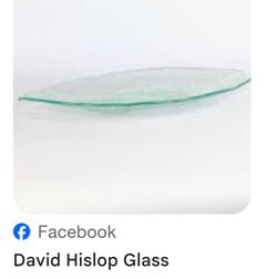 36.5” Slumped clear float glass bowl  By David Hislop Glass 