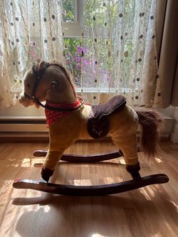 Wooden rocking horse