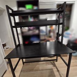 Desktop Work Desk With Shelves
