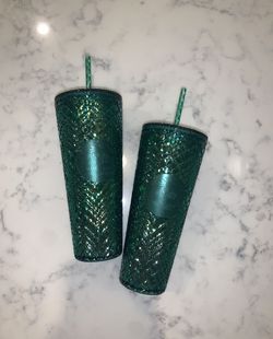 Green Jeweled Venti Starbucks Tumbler