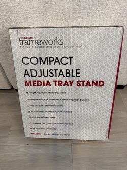 Gator Frameworks Compact Adjustable Media Tray Stand