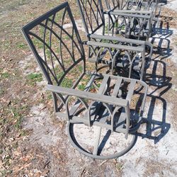 TWO NICE MATCHING METAL PATIO CHAIRS 