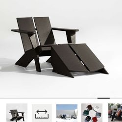 Crate And Barrel Adirondack Chairs And Ottomans By POLYWOOD