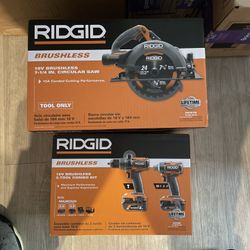 18V Brushless Cordless 2-Tool Combo Kit w/ Hammer Drill, Impact Driver, Batteries, Charger, Bag & Circular Saw