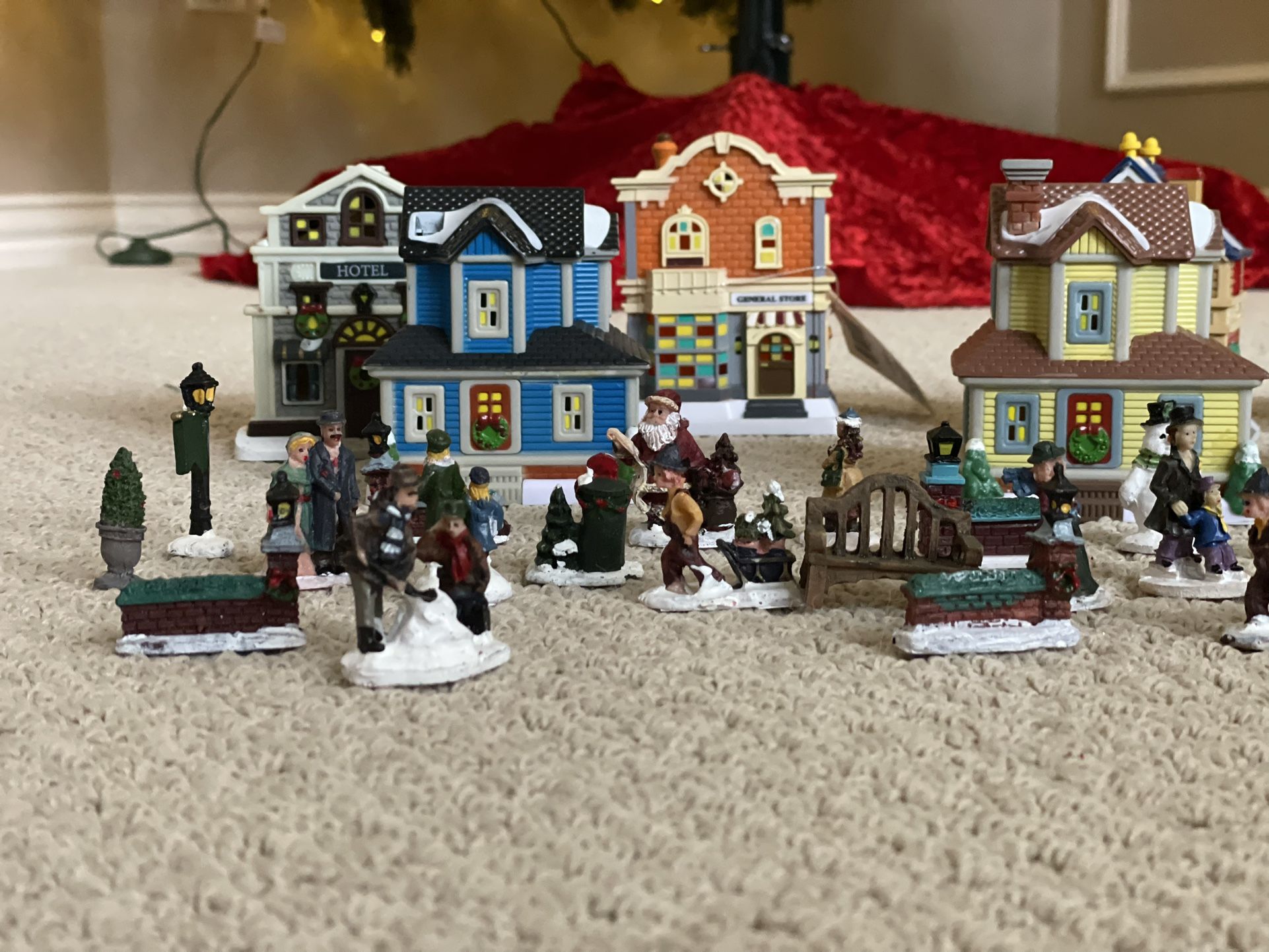 Christmas Village With People 