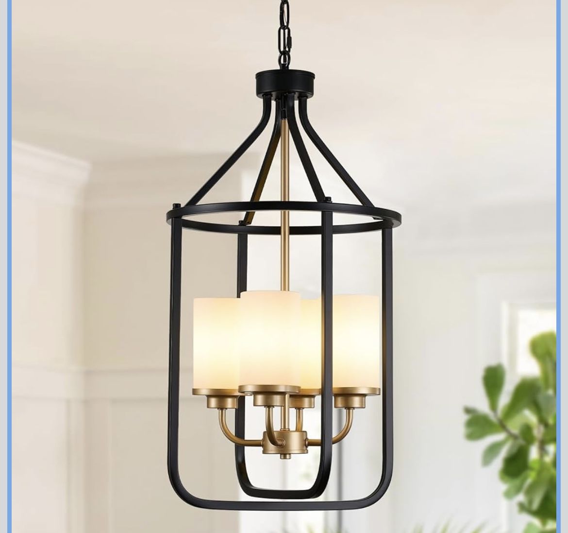 899 Black Chandelier Light Fixture Modern Farmhouse Chandelier for Dining Room Entryway Light Fixture Adjustable Foyer Lighting Fixtures Ru