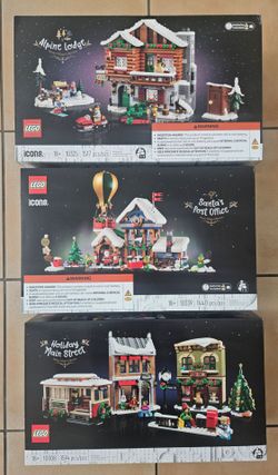 Lego Christmas Winter Village Lot 10325 Alpine Lodge 10339 Santa's Post Office 10308 Holiday Main Street NEW & SEALED