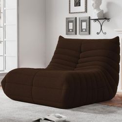 Caterpillar BeanBag Chair Lounger Seat, Brown Teddy       