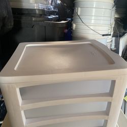 Sterilite 3-Drawer White Plastic Storage Unit Set Of 4