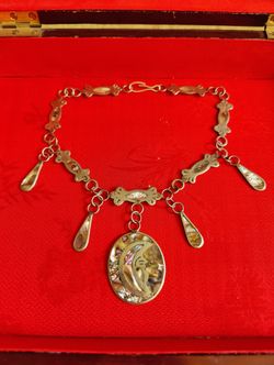 Silver & Abalone Necklace