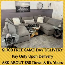 sectional sectionals gray grey cloud couch couches sofa sofas