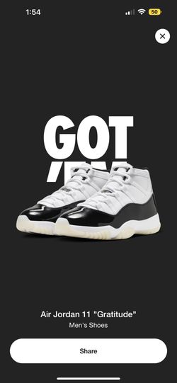 Size 9 Jordan 11 (Gratitude)
