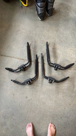 2 pair of J bars for rooftop kayak transport