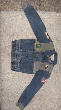 Vintage Complex Denim Jacket with Patches