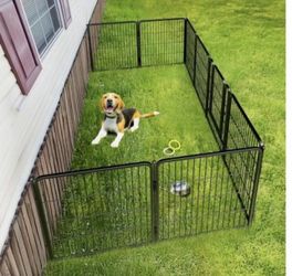 Rollick Indoor & Outdoor Dog Playpen, White, 40-in, 8-panel