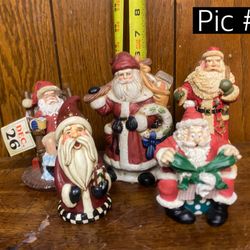 Vintage Ceramic/Resin/Wood Christmas & Santa Figurines