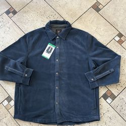 NWT Copper&Oak men’s premium shirt jacket dark blue Size XL