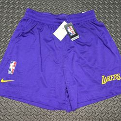 Men’s Nike NBA Team Issued Los Angeles Lakers Basketball Shorts Sizes Large & XL Available 
