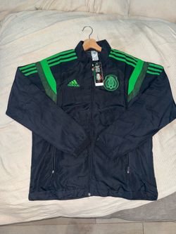 Adidas 2013-14 Mexico National Team Soccer Large Full Zip Jacket Black/Green
