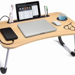 NEW - LAPTOP Bed DESK - With Small Fan And Light