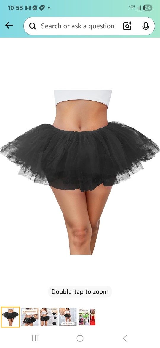 Black TuTu Small To Large Skirt - Draw String
