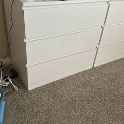     IKEA White Dresser Set (2 Pieces )