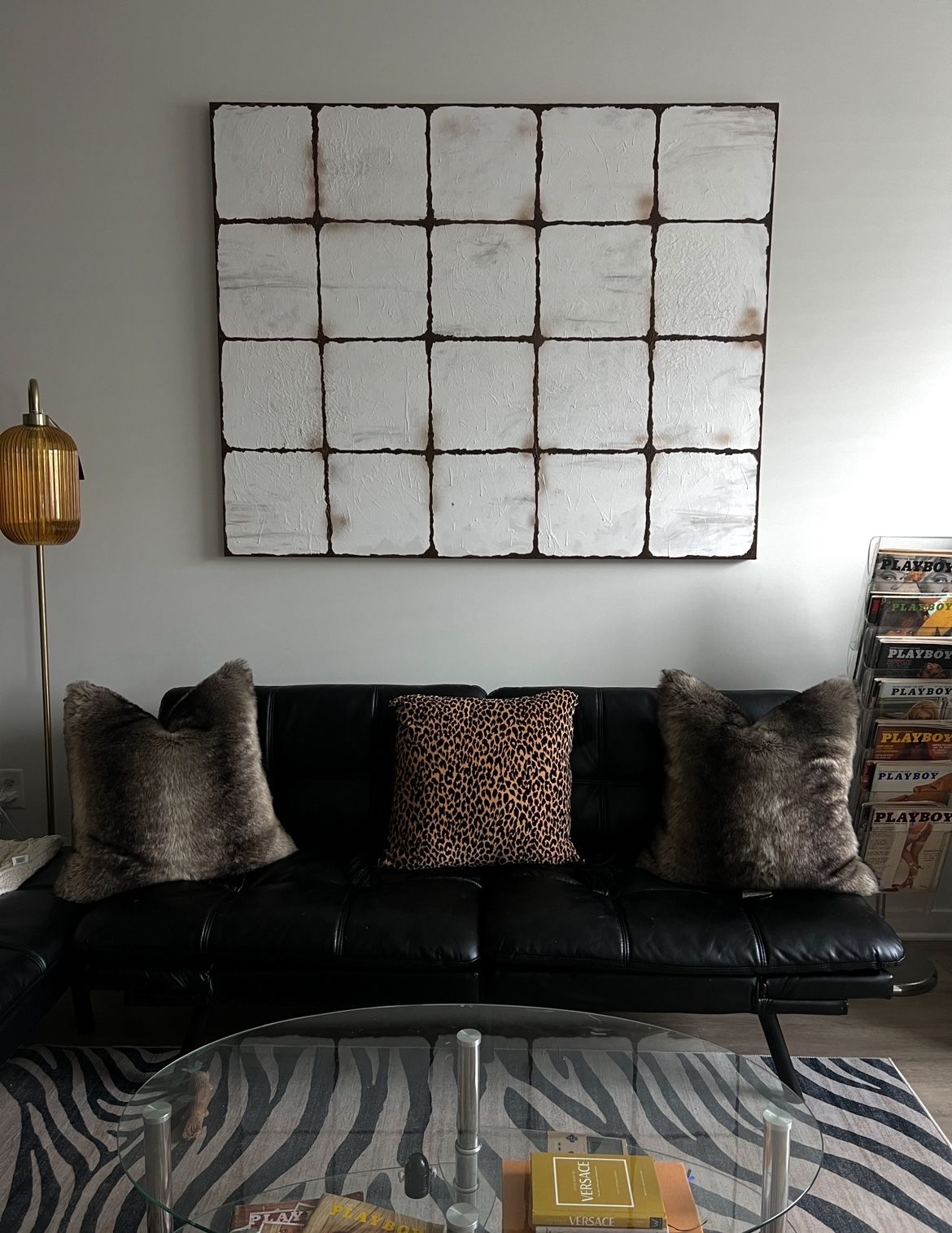 Faux Leather Black Futon Sofa Bed