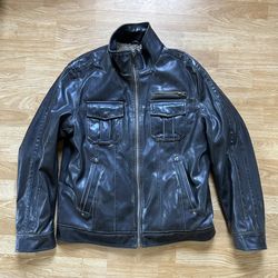 Faux Leather Jacket Mens Medium