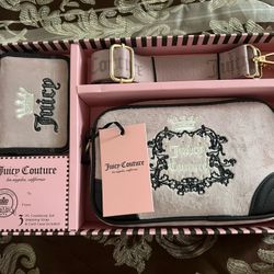 LIMITED EDITION Juicy Couture 3-PC Velour Crossbody Set NWT - Blush