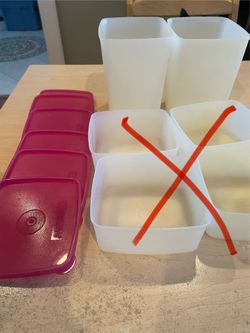2 Tall Tupperware Freezer Mates
