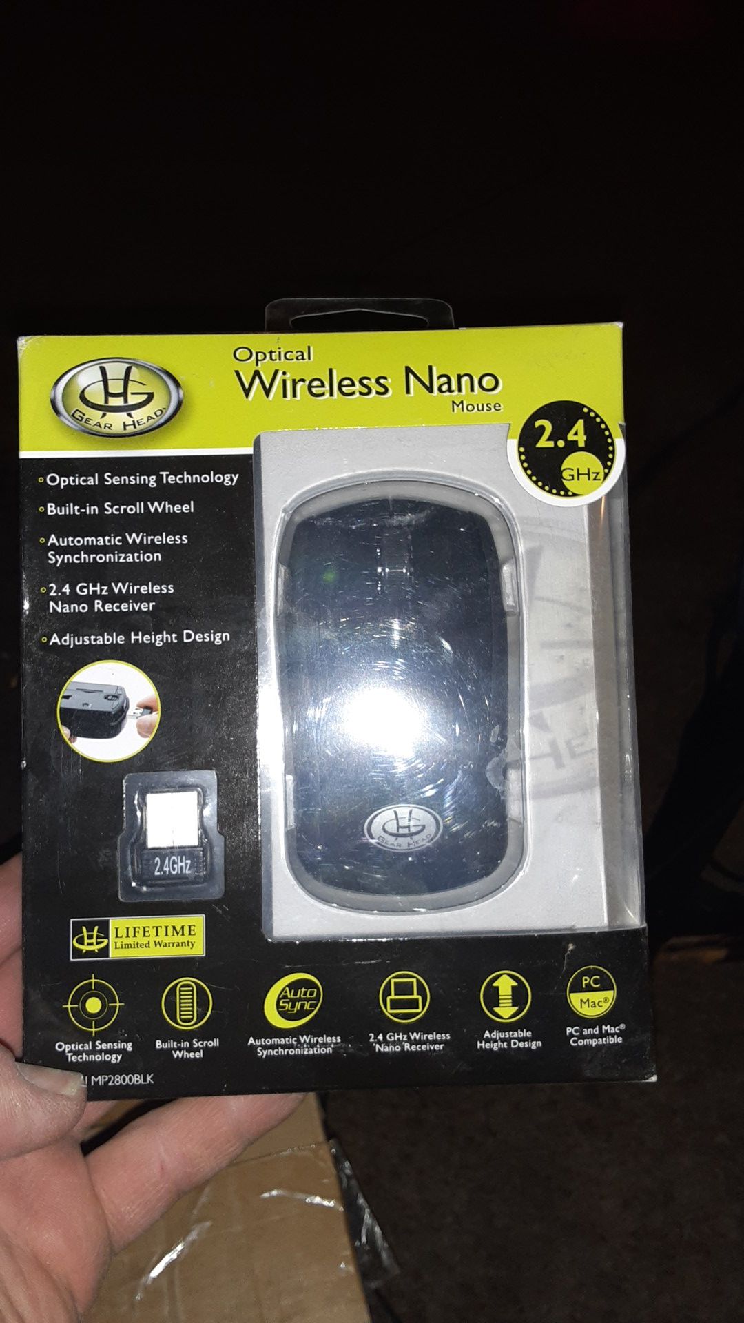 Gearhead Optical Wireless Nano Mouse 2.4 gigahertz