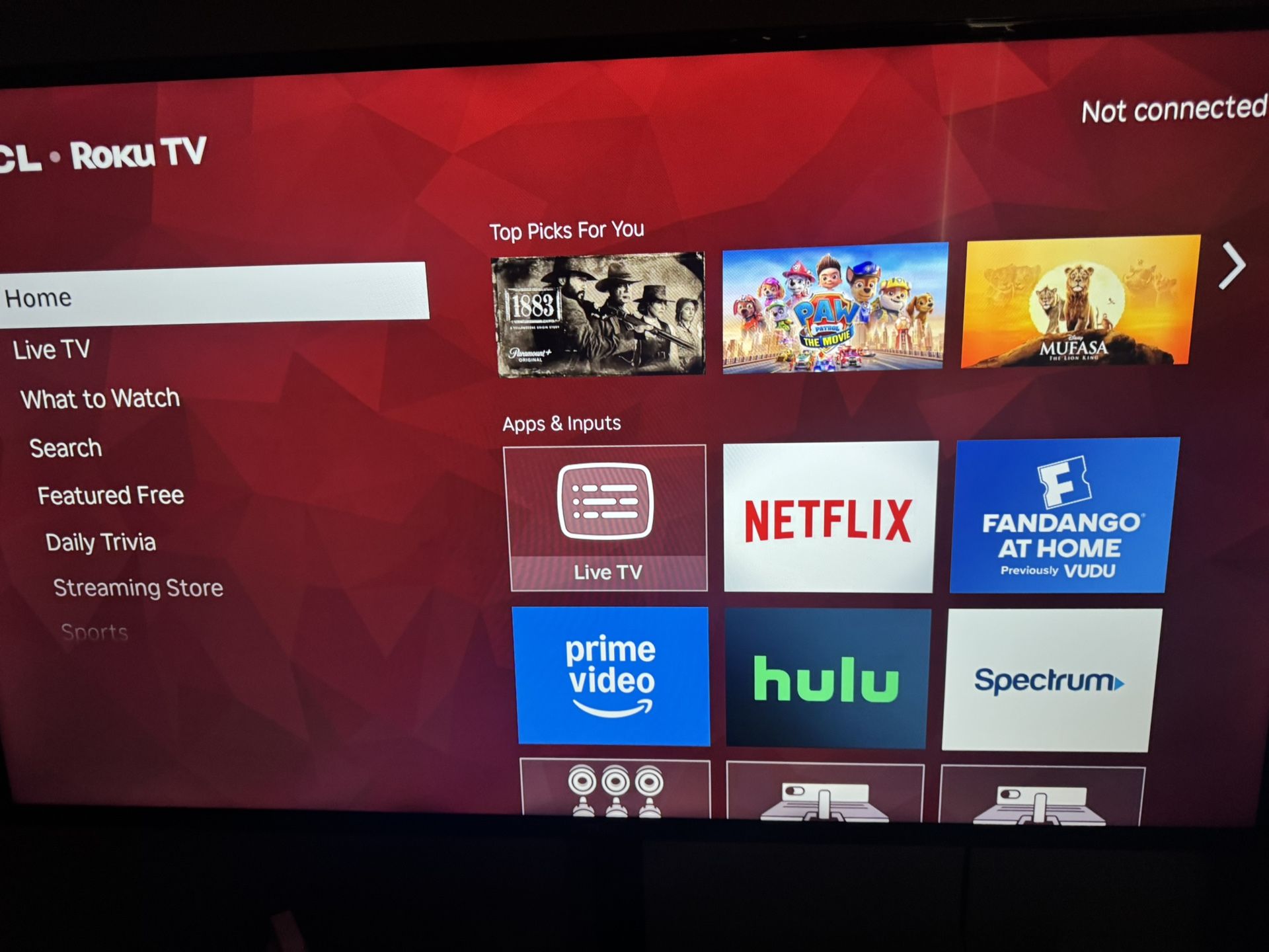TCL ROKU SMART TV 55’