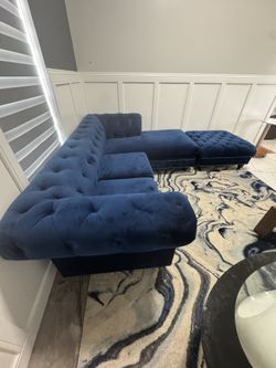 Nola Velvet Sectional Coach