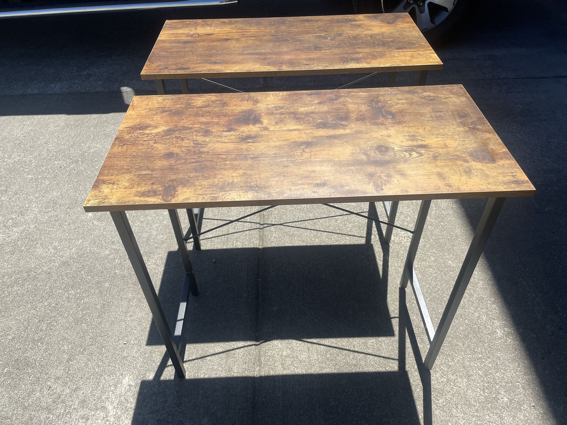 2-Wood & Metal Side or End Tables *Like New*Delivery Available*