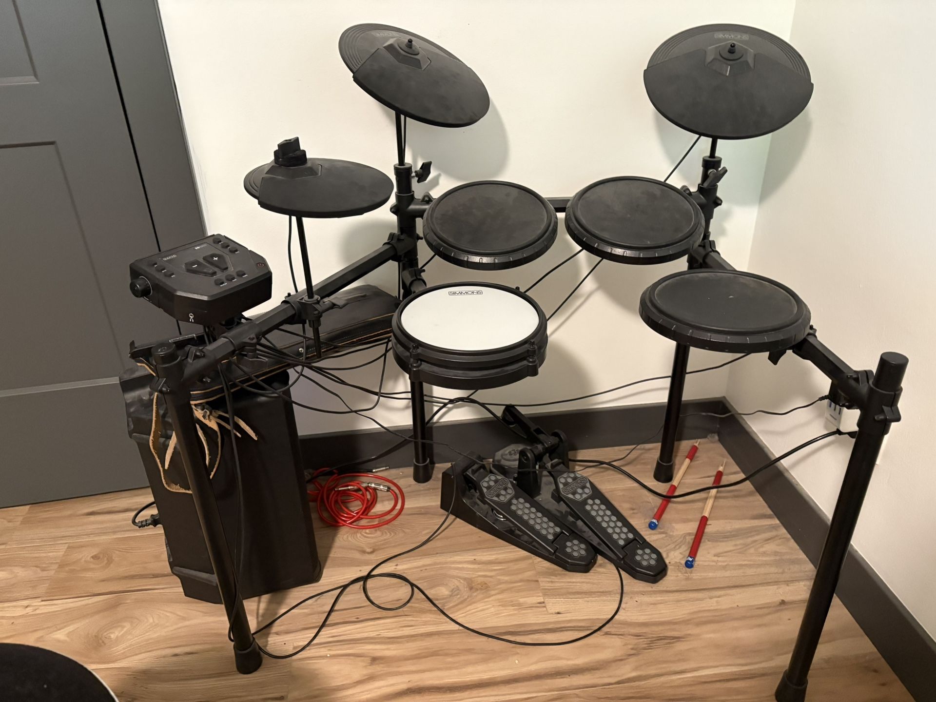 Electronic Drum Kit With Mesh Pads & Bluetooth