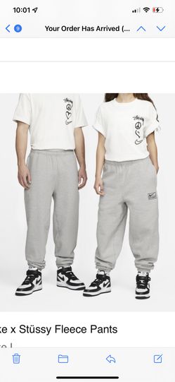 NIKE X STUSSY SWEATPANTS GREY Large NEW