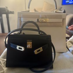 H Kelly Leather Bag 