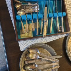 Sterling Silver Candles And Salt And Pepper Shakers, With Silver Plated Assortment.