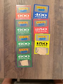 Panini Rewards Points Cards Lot 3,500