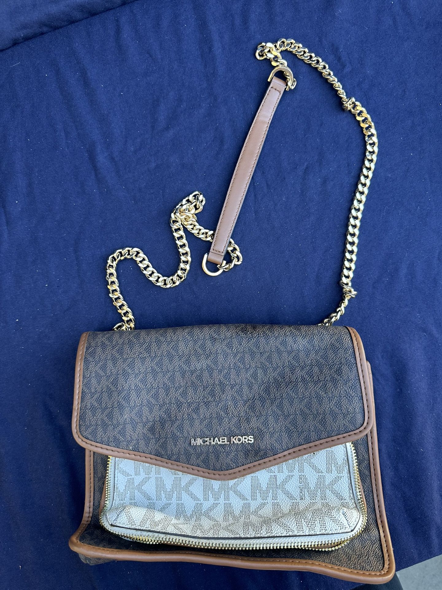 MICHAEL KORS REGINA MEDIUM FLAP SHOULDER CROSSBODY MK SIGNATURE BAG