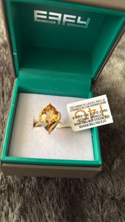 14k gold citrine ring size 6