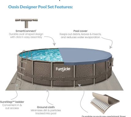 17 FT ROUND POOL BRAND NEW UNBOXED AND SETUP ONLY!
